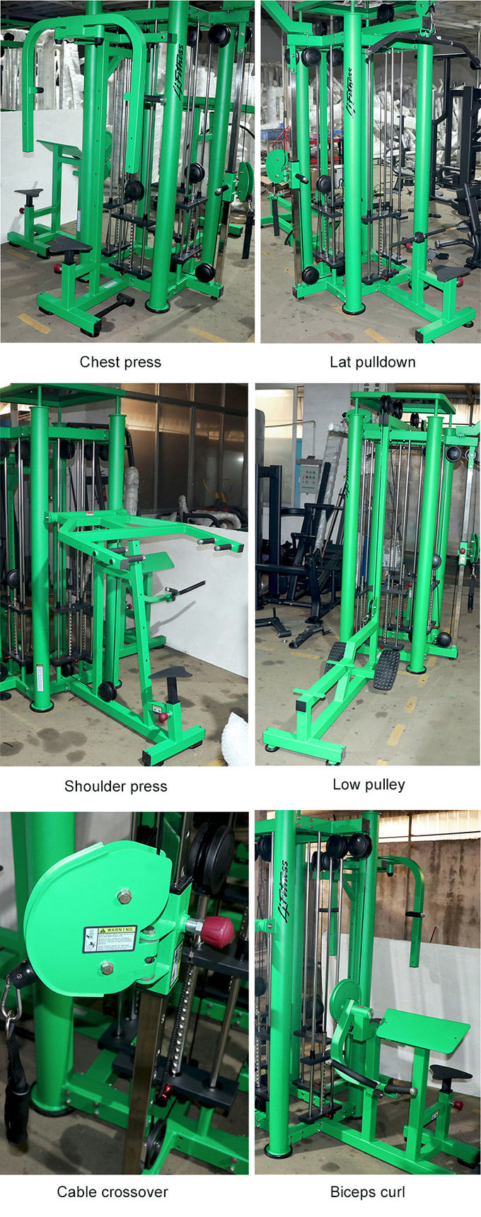 3.5mm Tube Multi Gym Commercial Multifunction Gym Machine 8 Station