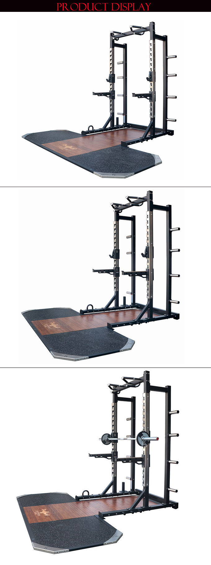 Steel Multi Gym Equipment Station Adjustable Squat Rack With