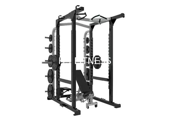quality  Multi Station 360 Gym Equipment , Half Power Squat Rack Machine Commercial Bodybuilding factory