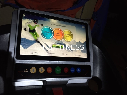 Body Building Commercial Gym Treadmill Technogym 16.1 Inch TFT Color Screen