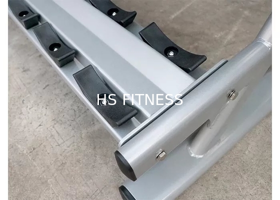 Steel Double Barbell Three Tier Dumbbell Rack For 15 Pairs